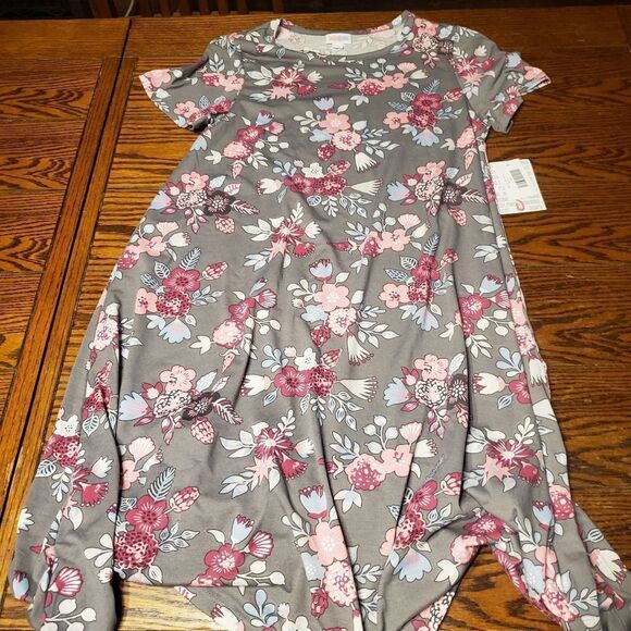 NWT lularoe grey floral dress sz small - Picture 1 of 3